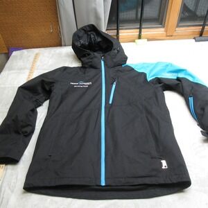 Karbon Team Summit Jacket Men Large Black Extreme 3 Hood Full Zip Waterproof Ski